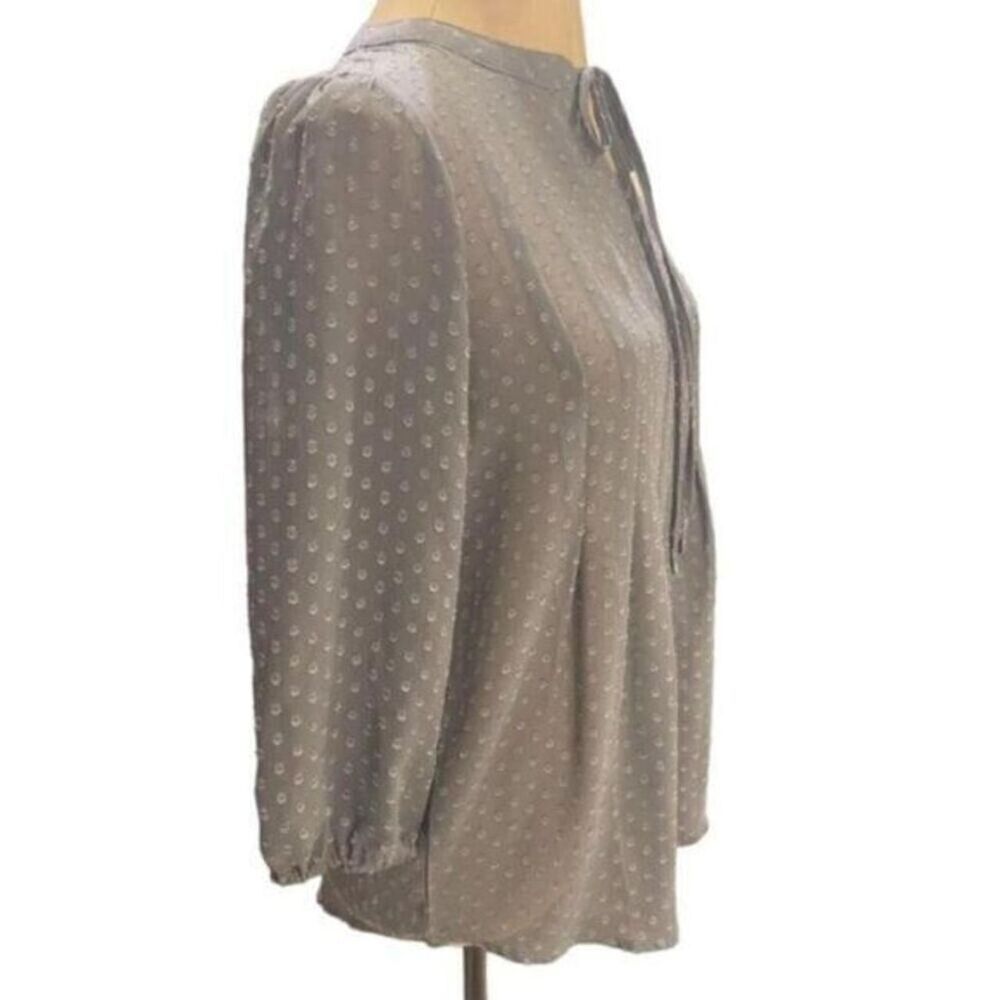 4/$35 Charming Charlie Shear Gray Blouse sz S - Picture 3 of 5